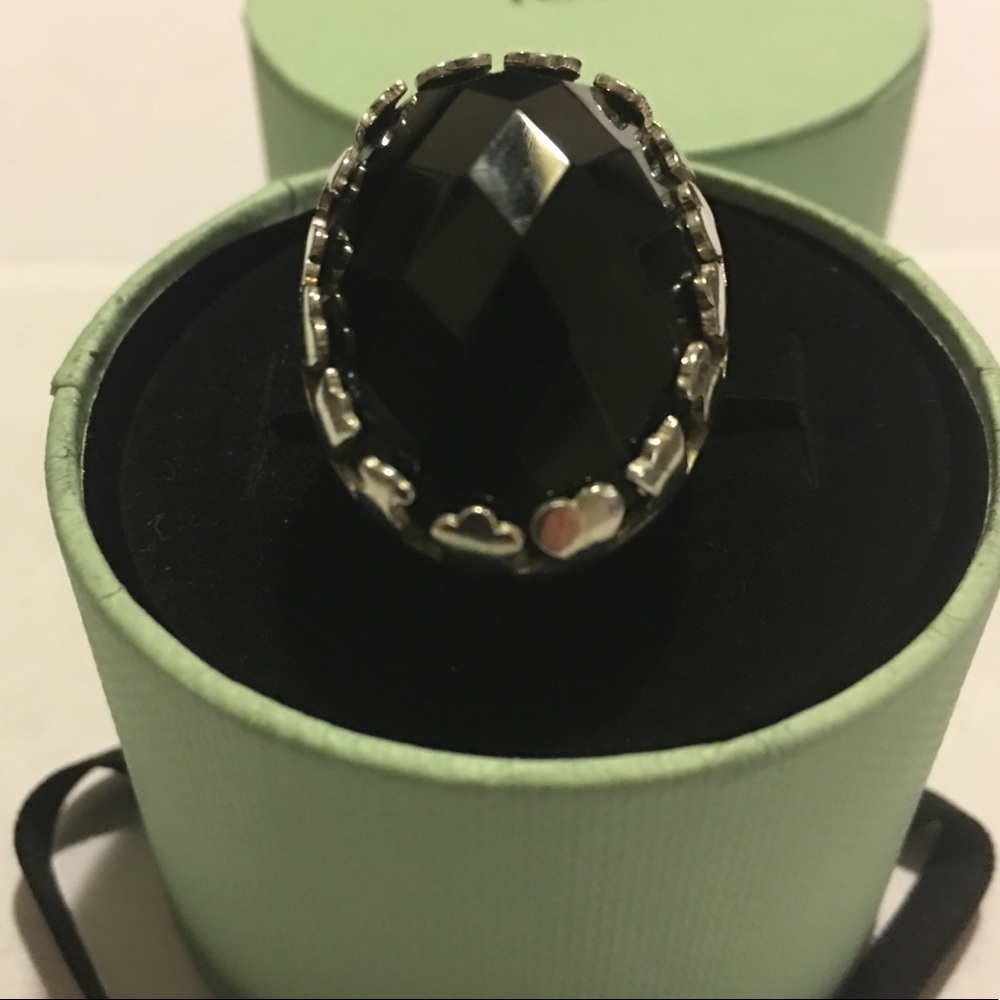 Tous original motives Onyx cocktail ring.